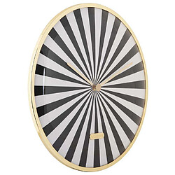 Karlsson Horloge en métal Candy Swirl Dome noir.