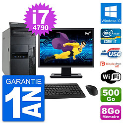 PC Tour Lenovo M93p Ecran 19" Intel i7-4790 RAM 8Go Disque 500Go Windows 10 Wifi · Occasion 