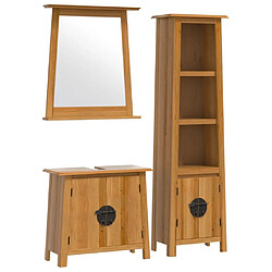 Maison Chic Armoire de Bain | Ensemble de 3 meubles salle de bain bois de pin massif -GKD55981