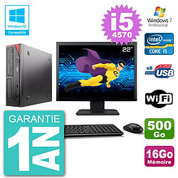 PC Fujitsu Esprimo E520 Ecran 22" i5-4570 RAM 16Go 500Go Graveur DVD Wifi W7 · Occasion 