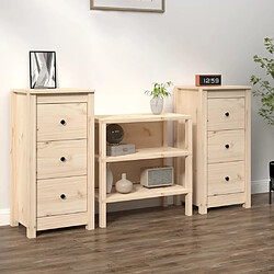 Maison Chic Ensemble de 2 Buffets,commode,console pour rangement 40x35x80 cm Bois massif de pin -MN96928