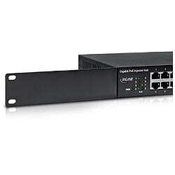 InLine® PoE + Hub d'injecteur réseau gigabit 8 ports (8x PoE +), 1 Go / s, 19 "(supports inclus), métal, sans ventilateur