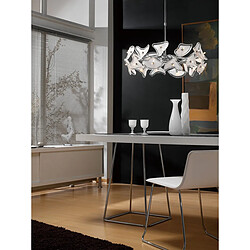 Avis Luminaire Center Plafonnier/Applique Otto 5 Ampoules G4 Bar, chrome poli/verre dépoli/verre noir