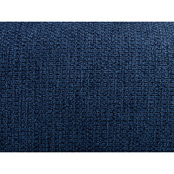 Vente-Unique Fauteuil pivotant en tissu texturé bleu POZETI pas cher