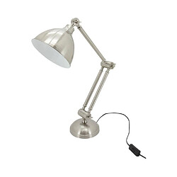 Aubry Gaspard Lampe de bureau en acier brossé Loft.