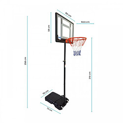 Acheter Bumber Panier de Basket sur Pied Mobile "Orlando" Hauteur Réglable de 1,6m à 2,10m