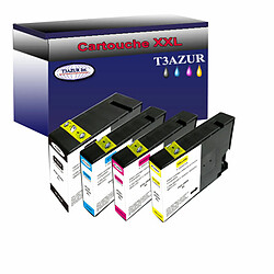 Lot de 4 cartouches compatibles Canon PGI2500XL (9266B001) (1Bk/1C/1M/1Y) - T3AZUR Lot de 4 cartouches compatibles pour Canon PGI2500XL (9266B001) (1Bk/1C/1M/1Y) - T3AZUR