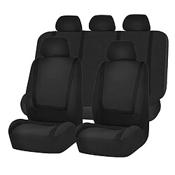 Wewoo Couverture de siège de voiture universelle tissu polyester couvertures de de housse de de véhicule protecteur intérieur accessoires 9pcs ensemble noir