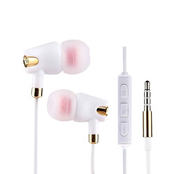 Wewoo Écouteurs pour iPhone, Galaxy, Huawei, Xiaomi, LG, HTC et autres smartphone Écouteur intra-auriculaire de 3,5 mm avec contrôle de ligne Mic, 