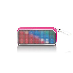 Lenco Enceinte Bluetooth® étanche aux projections d'eau avec effets lumineux BT-191PK Rose 