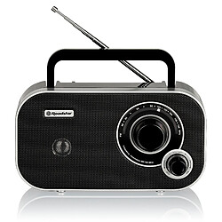 Radio FM Portable Analogique, sur Secteur / à Piles, Petite petit et Léger, , Noir, Roadstar, TRA-2235BK