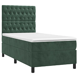 Avis Sommier à lattes,Cadre à lattes de lit pour Adulte matelas et LED Vert foncé 100x200 cm -MN53073