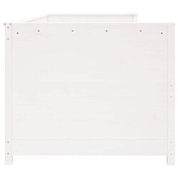 vidaXL Lit de jour blanc 100x200 cm bois de pin massif pas cher