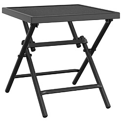 vidaXL Table de jardin pliable anthracite 38x38x38 cm Treillis d'acier