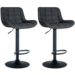 Non Lot de 2 tabourets de bar Tover simili cuir