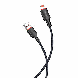 iKaku KSC-807 CHUANDA Corps en tissu Lightning Câble de charge et de données 1 m Noir