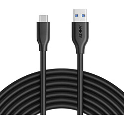 Anker Powerline Câble USB C vers USB 3.0 avec Résistance 56k ohms [3 m] pour Appareils USB Type C 