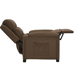 Avis vidaXL Fauteuil inclinable Marron Tissu