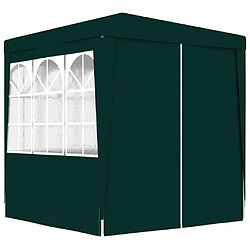 Avis vidaXL Tente de réception avec parois latérales 2,5x2,5 m Vert 90 g/m²