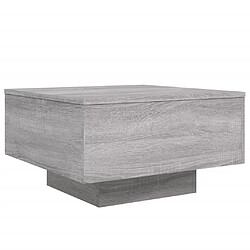 vidaXL Table basse sonoma gris 55x55x31 cm bois d'ingénierie