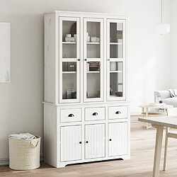 vidaXL Buffet BODO blanc 115,5x43x200,5 cm bois massif de pin