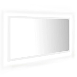 Maison Chic Miroir à LED,Miroir Lumineux LED de salle de bain Blanc 90x8,5x37 cm Acrylique -MN35616