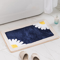 LUUCOZK Tapis de bain antidérapants absorbants à séchage rapide, tapis de décoration de salle de bain-bleu-60 x90CM 