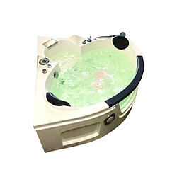 Simba BAIGNOIRE MASSANTE ANGLE 150 x 150 cm- BALNEO BAIN TOURBILLON Modèle Tenerifejets dorsaux whirlpool