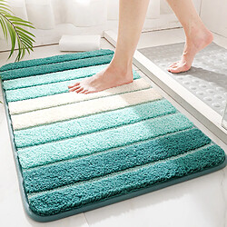 LUUCOZK Tapis de bain antidérapants absorbants à séchage rapide pour salle de bain - Bleu-50x80cm 