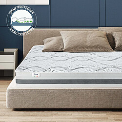 Avis The White Stone Matelas Double 160x200 à mémoire de forme | Memory Foam | Hauteur 22 cm | Made in Italy