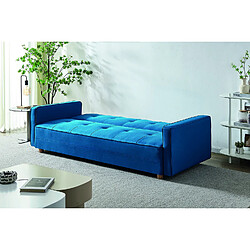 Avis Concept Usine Canapé scandinave convertible 3 places bleu canard COPENHAGUE