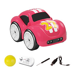 Voiture de dessin animé Télécommande Dodge Cartoon RC Voiture Pour Le Développement Auditif De Stimulation Rose Rouge