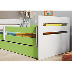 Lit vert Tom avec un tiroir sans matelas 160/80 