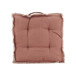 Avis Aubry Gaspard Coussin de sol en coton 40 x 40 cm vieux rose.