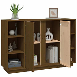 Maison Chic Buffet,Meuble de Rangement,commode pour salon,Cuisine Marron miel 120x35x80 cm Bois massif de pin -MN52410 pas cher