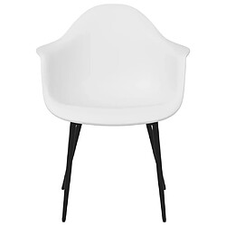 Acheter Maison Chic Lot de 2 Chaises à manger,Chaise pour cuisine,Solide Structure blanc PP -MN80813