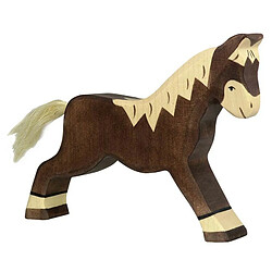 HOLZTIGER Cheval marchant marron foncé 