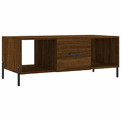 Maison Chic Table basse,Table Console Table d'appoint, Table pour salon chêne marron 102x50x40 cm bois d'ingénierie -MN72989