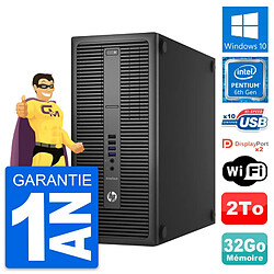 PC Tour HP EliteDesk 800 G2 Intel G4400 RAM 32Go Disque Dur 2To Windows 10 Wifi · Occasion 