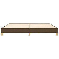 Sommier à lattes,Cadre à lattes de lit pour Adulte Marron foncé 200x200 cm Tissu -MN69944 pas cher