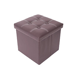 Mobili Rebecca Pouf Tabouret Boîte de Rangement Marron Contemporain 30x30x30 