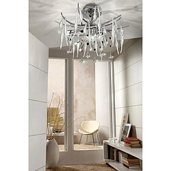 Acheter Luminaire Center Applique murale Cygnet 3 Ampoules chrome poli/blanc dépoli/cristal