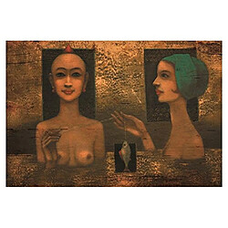 Cuzzco MPE25026-Tableau Bois DE 70 x 50 cm 