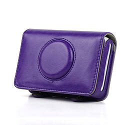 Wewoo Etui en cuir appareil photo PU de couleur unie pour Polaroid Snap Touch (Violet)