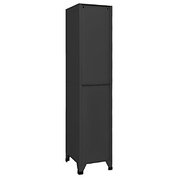 vidaXL Armoire à casiers Anthracite 38x45x180 cm Acier