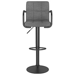 Avis vidaXL Tabourets de bar lot de 2 gris clair tissu