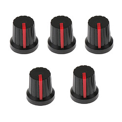 Avis 5pcs bouton de pédale d'effet guitare boutons de commande d'amplificateur noir + rouge