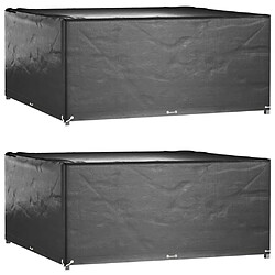 vidaXL Housses de salon de jardin 2 pcs 16 œillets 300x300x75 cm carré 