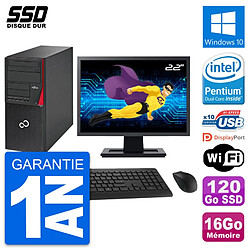 PC Tour Fujitsu P720 Ecran 22" Intel G3220 RAM 16Go SSD 120Go Windows 10 Wifi - Occasion