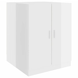 Maison Chic Meuble rangement de salle de bain | Meuble pour machine à laver | Armoire murale de bain Blanc brillant 71x71,5x91,5 cm -GKD59515